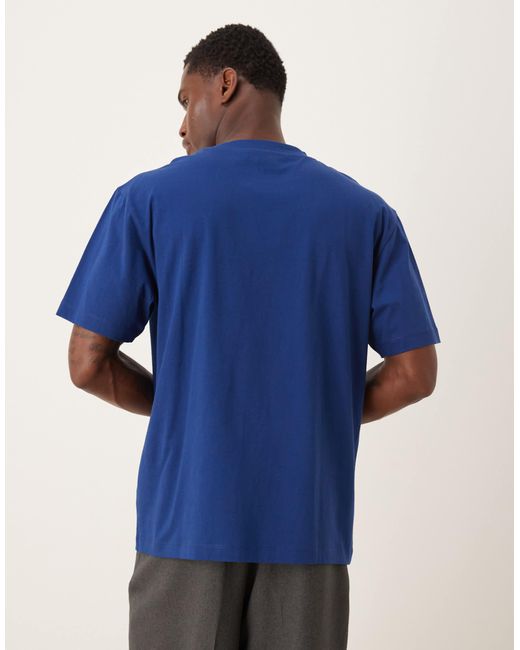 ASOS Blue Relaxed T-Shirt With Paris Graphic for men