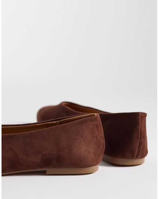 SEQWL Brown High Vamp Ballet Flat