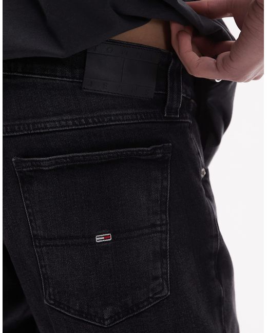 Ronnie - short en jean slim à ourlet retroussé Tommy Hilfiger pour homme en coloris Black