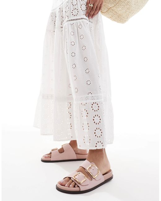 Schuh Pink Tylee Double Buckle Sandals