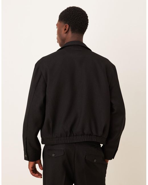 ASOS Black Smart Shacket for men