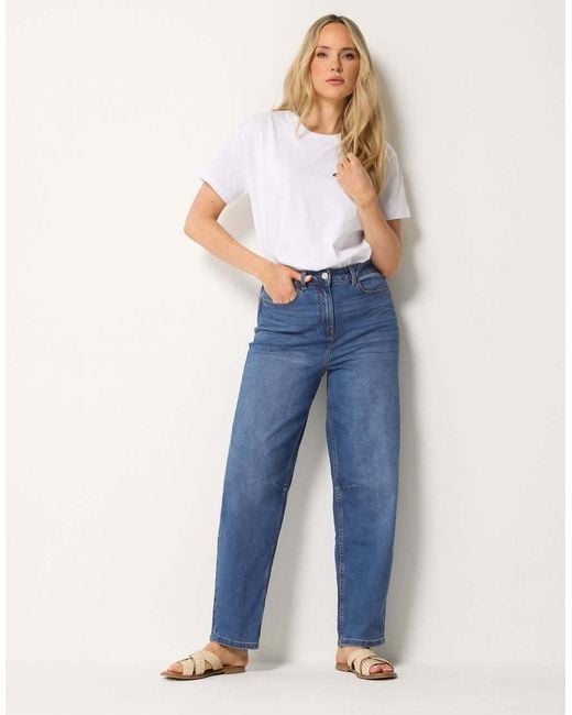 Long Tall Sally Blue Barrel Leg Jeans