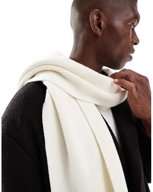 ASOS Black Knitted Scarf for men