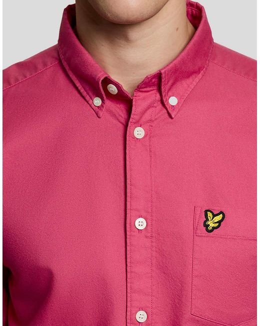 Lyle & Scott Red Ss Woven Shirts Short Sleeve Oxford Shirt for men