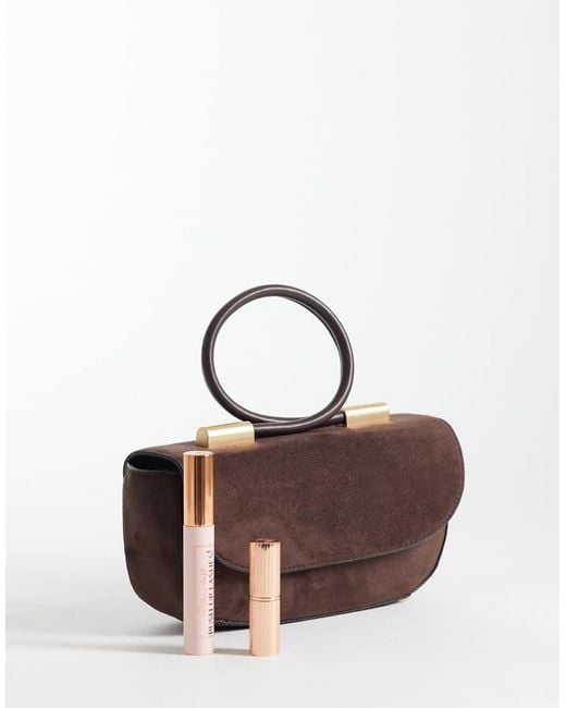 ASOS Brown Loop Handle Clutch Purse