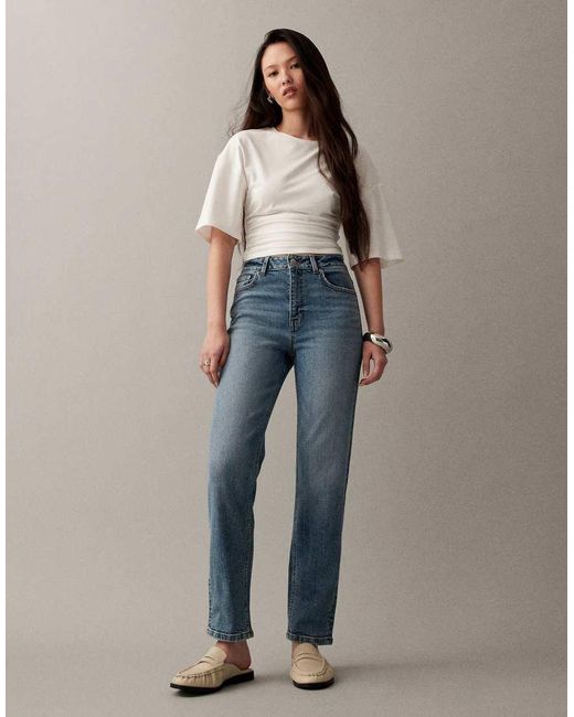 ASOS Slim-Fit Mom Jeans in het Blue