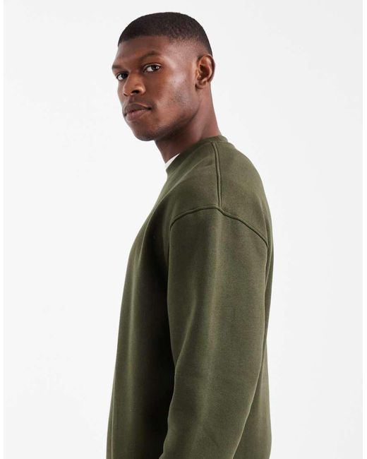 ASOS Green Essentials Relaxed Fit Sweatshirt for men