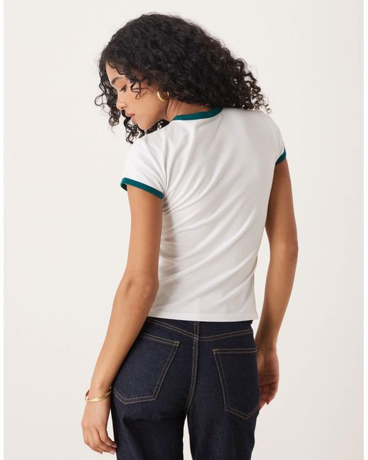 Calvin klein - t-shirt avec bords contrastants et imprimé 1968 Calvin Klein en coloris White