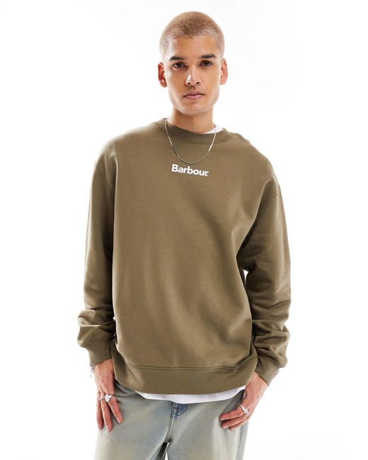 Barbour Green X Asos Avalon Oversized Sweatshirt for men