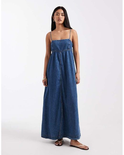 Tommy Hilfiger Blue Chambray Maxi Dress
