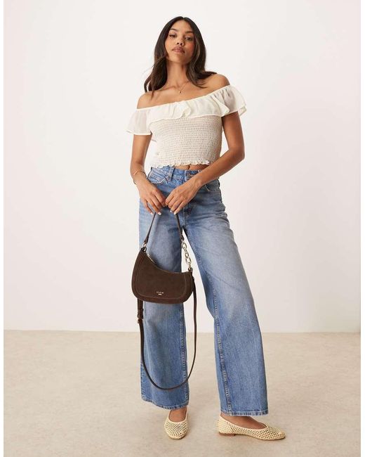 Dune Brown Direction Suede Bag