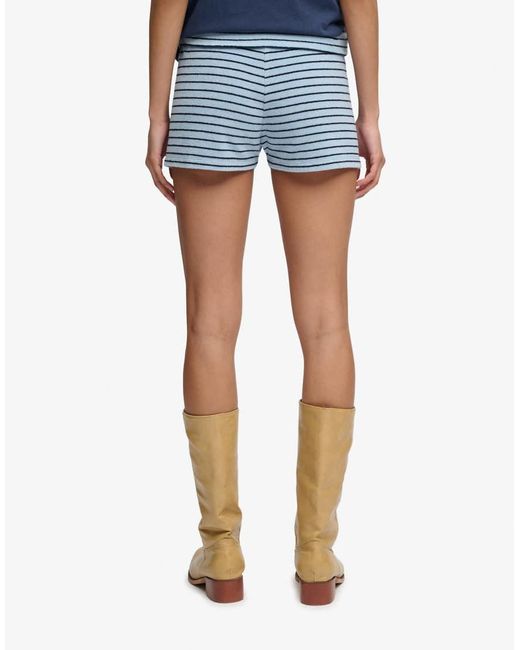 Superdry Blue Athletic Essentials Fold Over Towelling Shorts