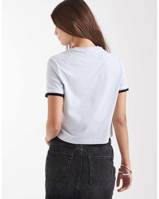 Fred Perry White Bold Tipped Short Sleeve T-Shirt