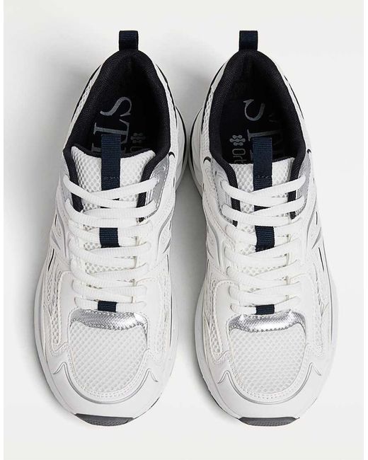 Stradivarius White Trainers With Detail