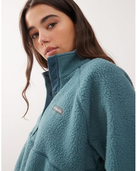 Jasper ridge - polaire texturée avec col à boutons-pression Columbia en coloris Blue