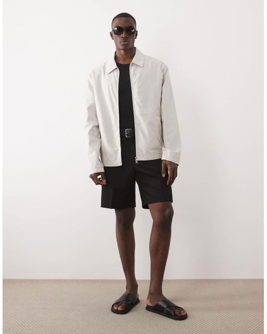 ASOS Natural Harrington Jacket for men