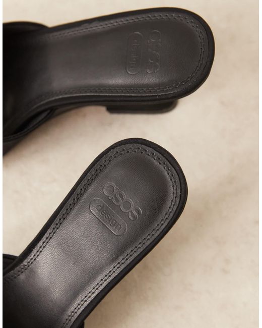 Trifle - mules compensées ASOS en coloris Black