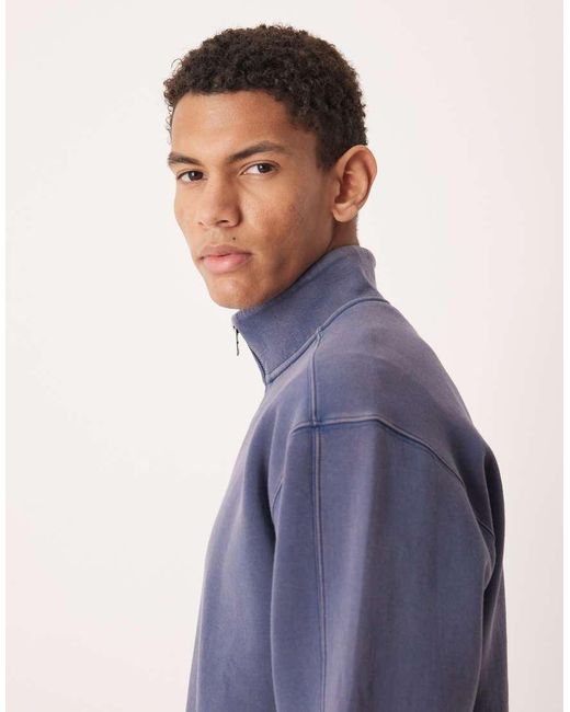 Abercrombie & Fitch Blue Ypb 3/4 Zip Sweatshirt for men