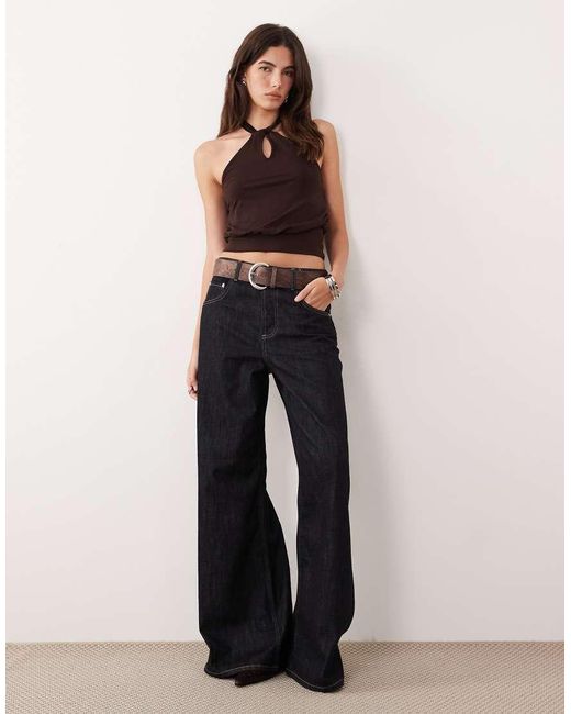 Motel Blue Giunea Knot Halter Top