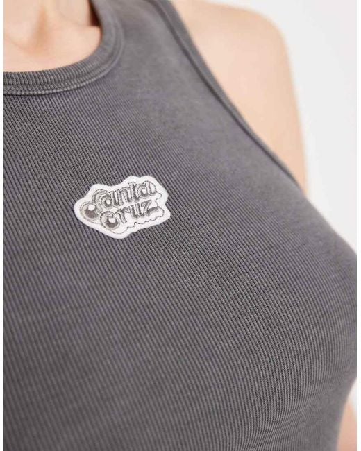 Santa Cruz Gray Stacked Logo Tank Top