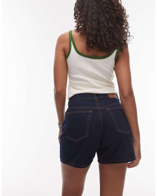 Topshop Hourglass Blue Denim Editor Shorts