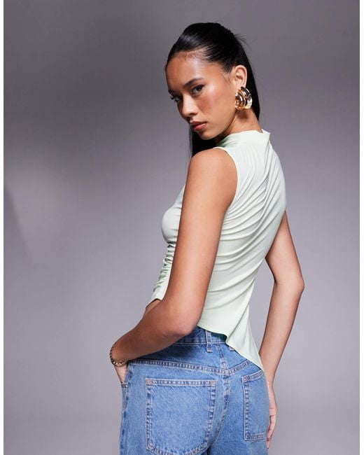 ASOS White – gerafftes oberteil
