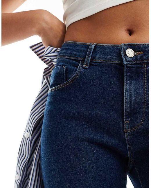 Vaqueros De Corte Pitillo Y Talle Medio Elly De Vero Moda de color Blue
