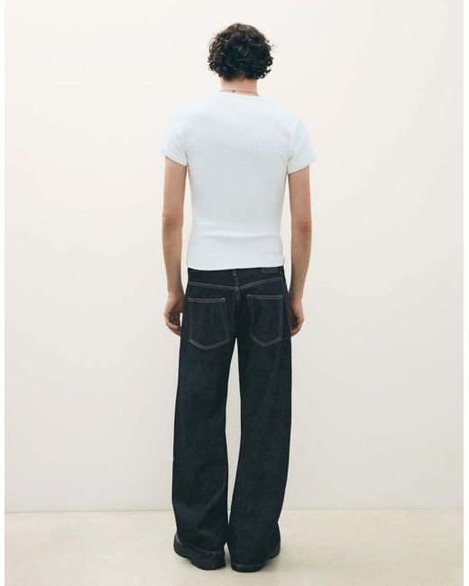 Bershka Blue Boot-Cut Jeans for men