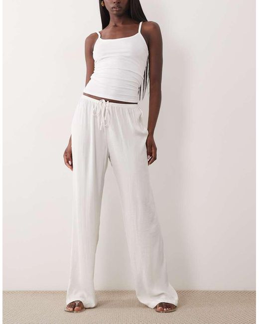 Cotton On Pink Sleep Wash Satin Wide Leg Trouser