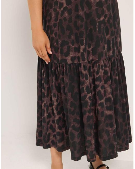 Yours Clothing Black Drop Waist Maxi Dress