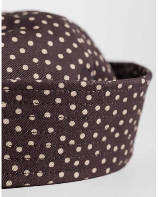ASOS Gray Cotton Turn Back Boater Hat