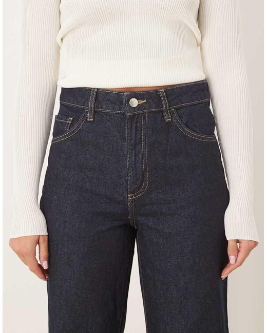 Vaqueros Azul Añil De Pernera Recta De 100% Algodón Danila De Mango de color Blue