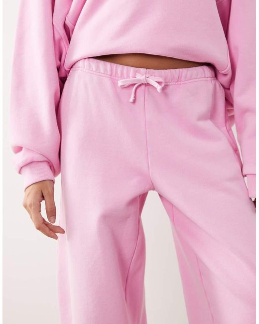 ARRANGE Pink Heavy Weight Seam Detail Barrel Jogger Co Ord