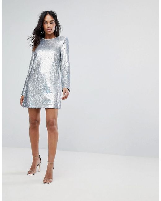 Mini Dress With Shoulder Pads 