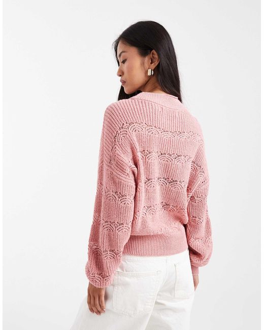 Vero Moda Pink – grobmaschiger strickpullover