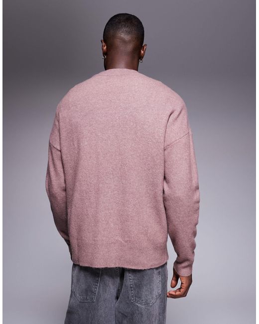 Pull ras ASOS pour homme en coloris Purple