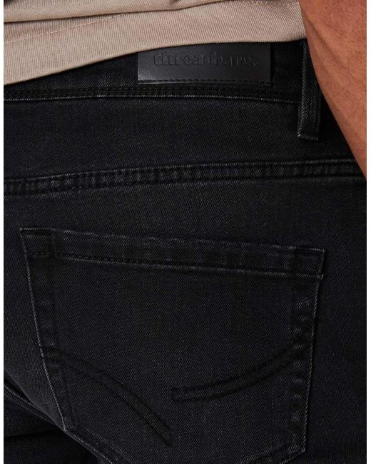 Threadbare Black 'Islington' Slim Fit Jeans With Stretch for men