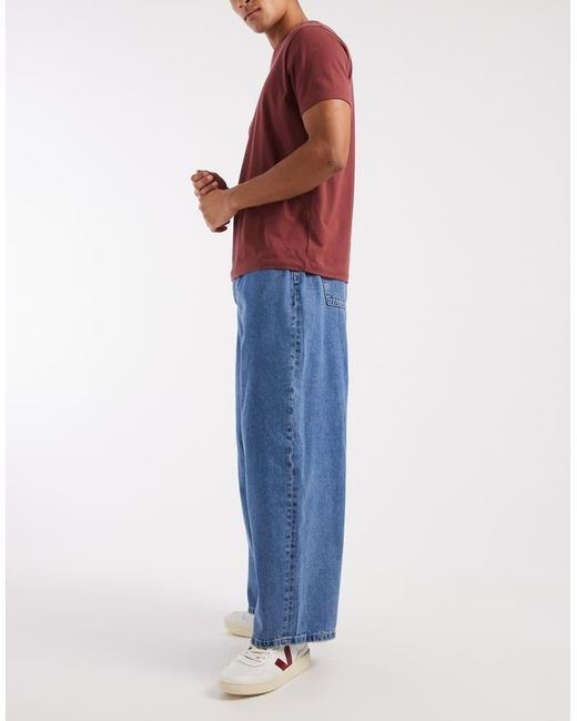 ASOS Blue Oversized baggy Jeans for men