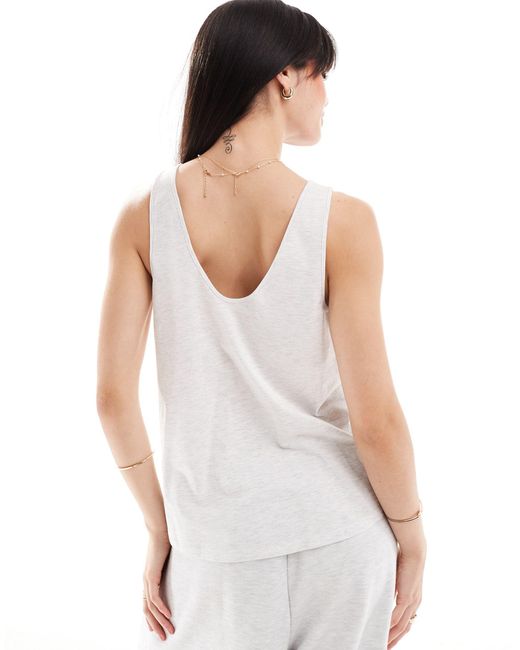 ASOS White Ultimate Cotton Vest With Scoop Neck