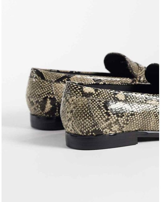 ASOS Multicolor Penny Loafer With Ruching for men