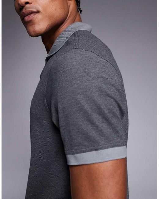 Barbour Gray Cowley Short Sleeve Tipped Logo Polo Shirt for men