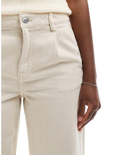 Mango Ruimvallende Jeans Met Rechte Pijpen in het Natural