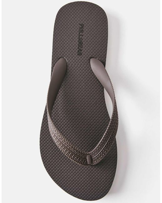 Pull&Bear Brown – flache sandalen