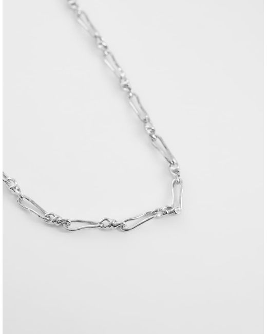 ASOS White Open Twisted Link Chain Necklace for men