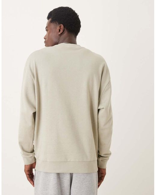 ASOS Natural Essentials Relaxed Fit Sweatshirt for men