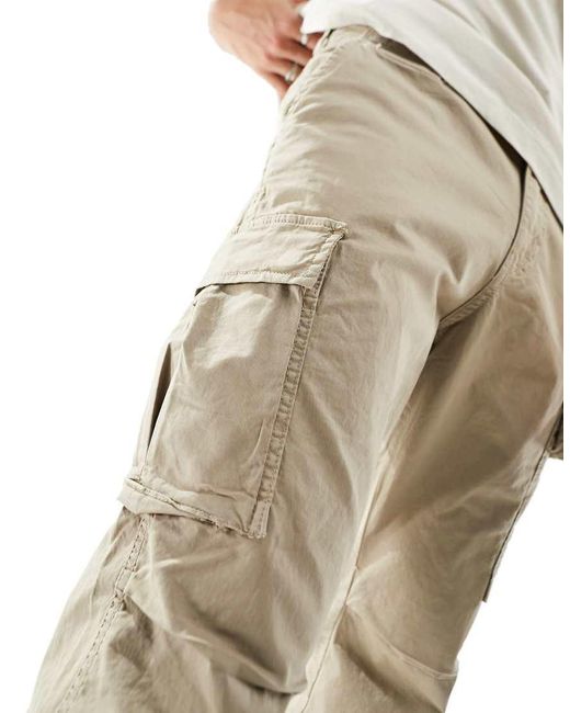 Jack & Jones Natural Intelligence Loose Fit Washed Cargo Trouser for men