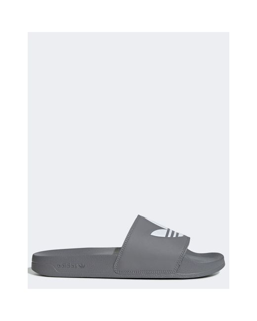 Sandalias grises adilette lite Adidas Originals de hombre de color White