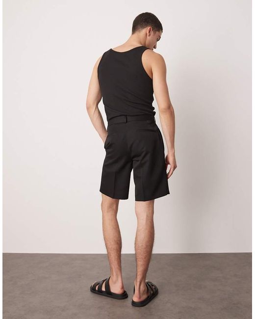 ASOS Nette Short Met Rechte Pijpen in het Black voor heren