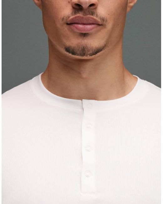 4505 Gray Slim Fit Quick Dry Engineered Rib Long Sleeve Henley for men