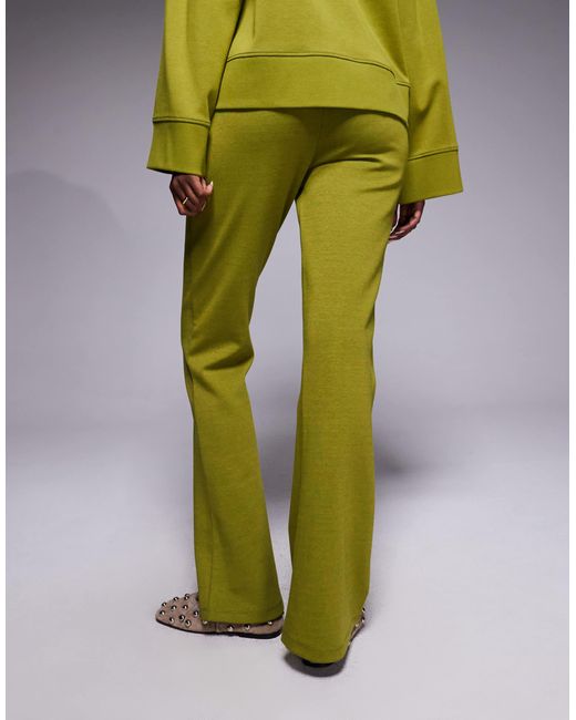 ASOS Green Interlock Flared Trackies